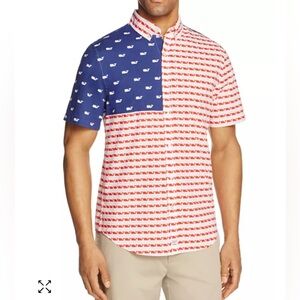 Vineyard Vines Red, White & Whale Button Down Shirt